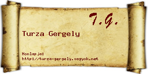 Turza Gergely névjegykártya